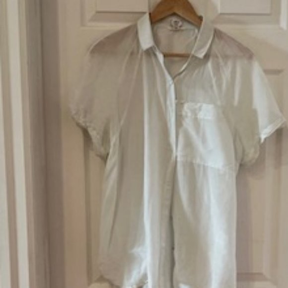 Aritizia Gauzy Pale Blue Cotton Blouse - Picture 4 of 12